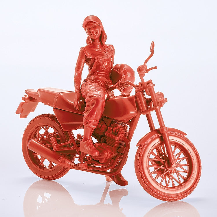 (Plastic Model Kit) PLAMAX MF-103 Rider's portrait Honda FTR 223 Red 1/20