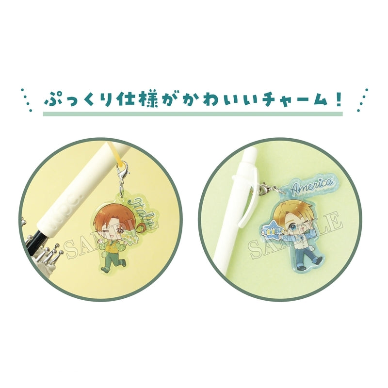 (1BOX=8)(Goods - Charm) Hetalia World Stars Trading Umbrella Charm Thank You Card