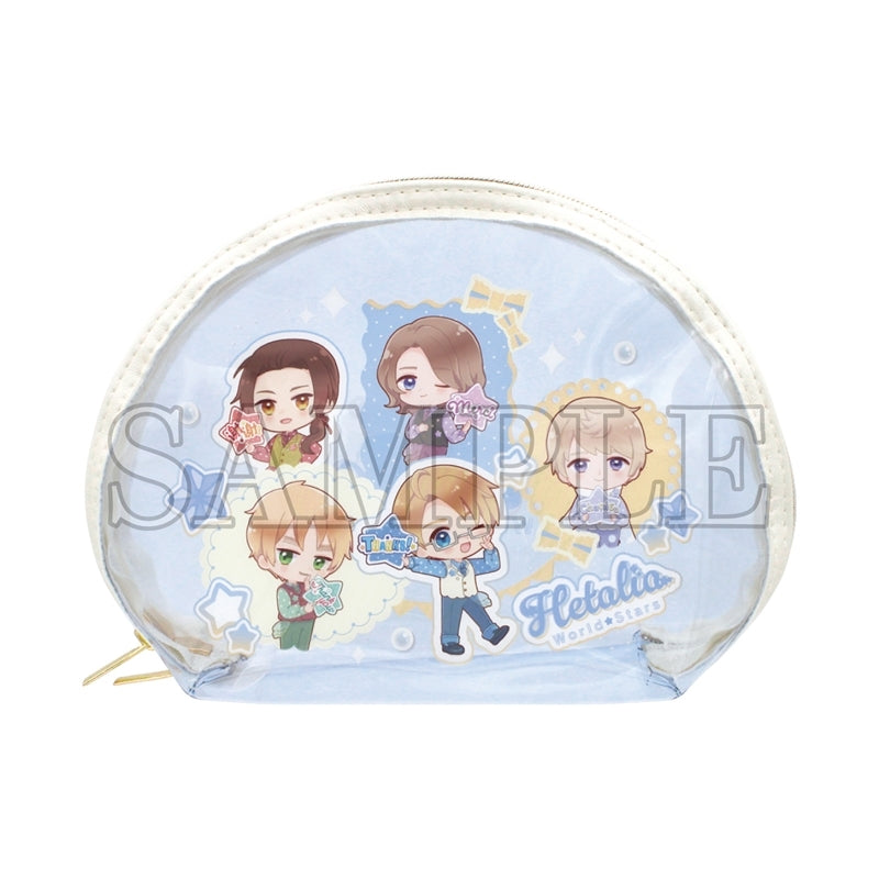 (Goods - Pouch) Hetalia World Stars Clear Shell Pouch Thank You Card / Blue Style