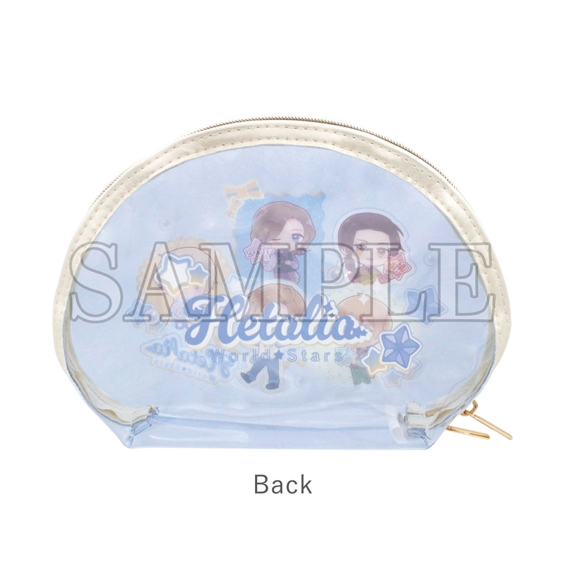 (Goods - Pouch) Hetalia World Stars Clear Shell Pouch Thank You Card / Blue Style