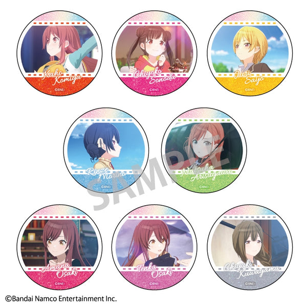 (1BOX=8)(Goods - Badge) THE IDOLM@STER SHINY COLORS Trading Glitter Button Badge vol. 2
