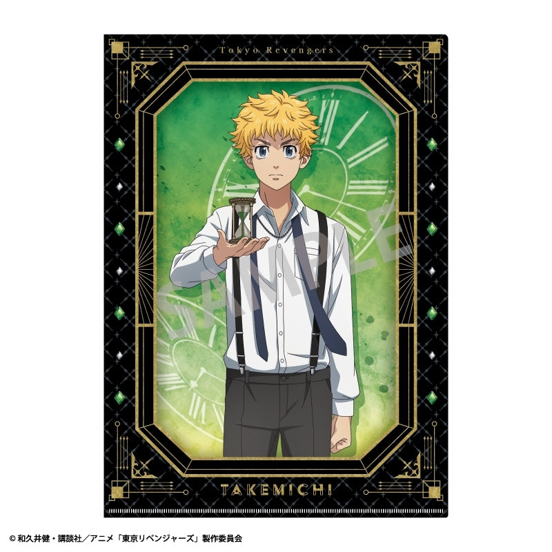 (Goods - Clear File) Tokyo Revengers A4 Single Clear File Takemichi Hanagaki/Ensemble Monochrome x Pocket Watch Outfit