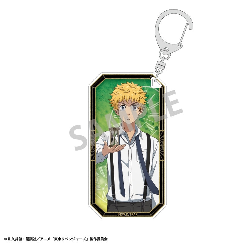 (Goods - Keychain) Tokyo Revengers Slim Keychain Takemichi Hanagaki Monochrome x Pocket Watch Outfit