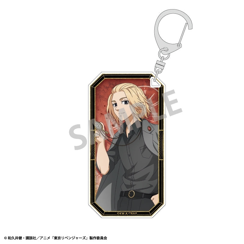 (Goods - Keychain) Tokyo Revengers Slim Keychain Manjiro Sano Monochrome x Pocket Watch Outfit