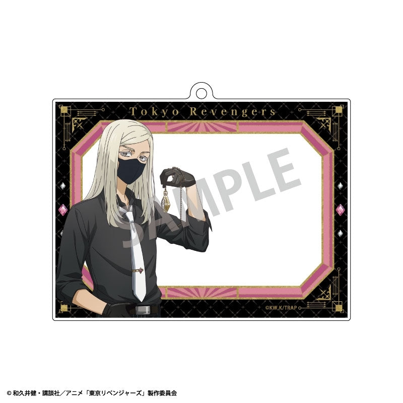 (Goods - Keychain) Tokyo Revengers Photo Frame Acrylic Keychain Haruchiyo Sanzu Monochrome x Pocket Watch Outfit