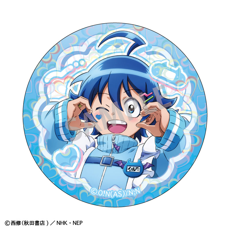 (1BOX=10)(Goods - Badge) Welcome to Demon School! Iruma-kun Trading Heart Holographic Button Badge / Jersey Maid