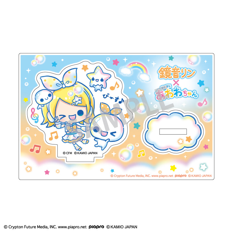 (Goods - Acrylic Stand) Hatsune Miku x Pukupuku Awawa-chan Mini Acrylic Stand Kagamine Rin