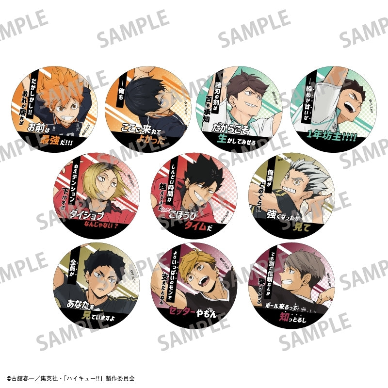 (1BOX=10)(Goods - Badge) Haikyu!! Trading Name Card Button Badge