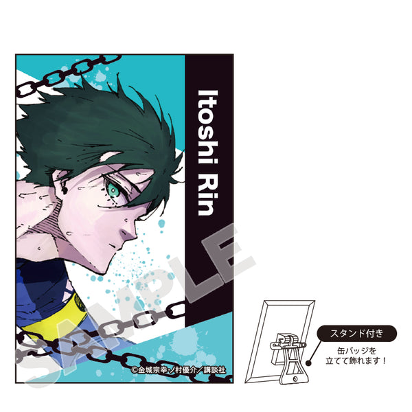 (Goods - Badge) Blue Lock Art Button Badge Rin Itoshi (Color)