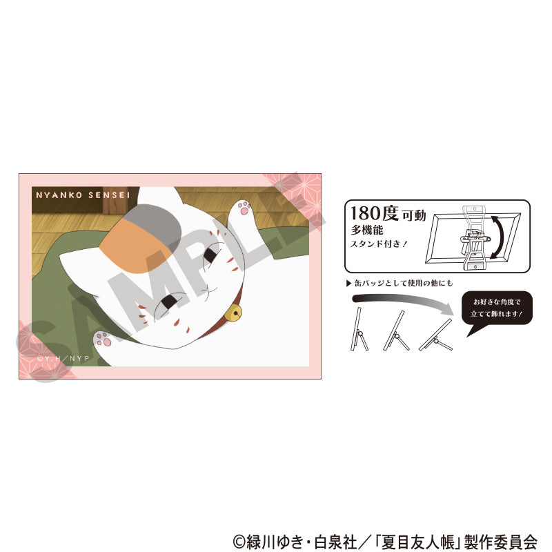 (Goods - Badge) Natsume's Book of Friends (Natsume Yuujinchou) Art Button Badge Nyanko Sensei Red