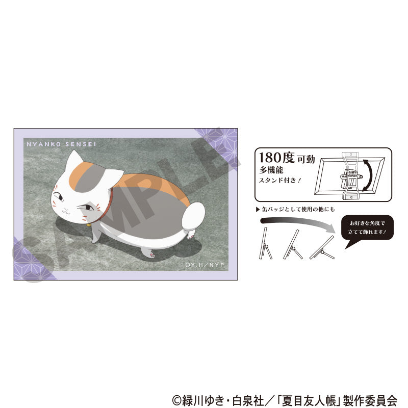 (Goods - Badge) Natsume's Book of Friends (Natsume Yuujinchou) Art Button Badge Nyanko Sensei Purple