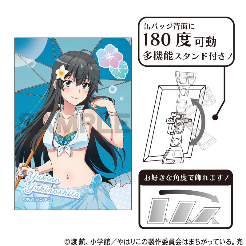 (Goods - Badge) My Teen Romantic Comedy SNAFU Art Button Badge Yukino Yukinoshita (Swimsuit Parasol)