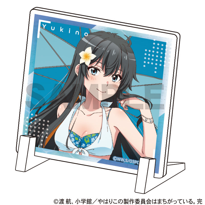 (Goods - Ornament) My Teen Romantic Comedy SNAFU Mini Acrylic Panel Yukino Yukinoshita (Swimsuit Parasol)