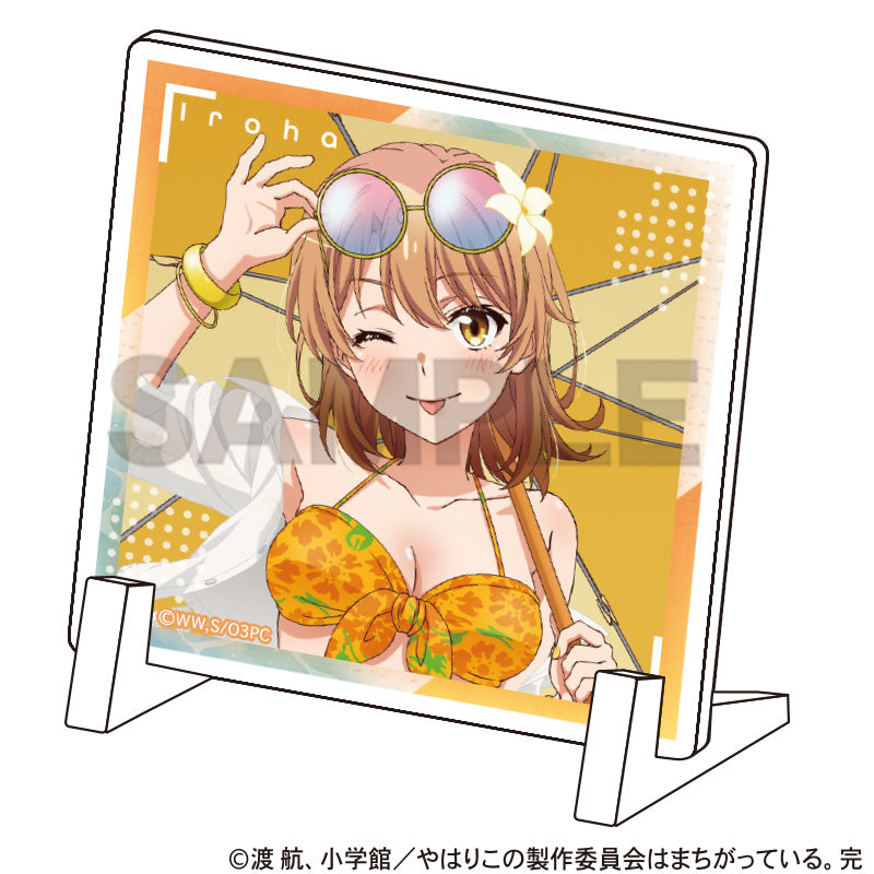 (Goods - Ornament) My Teen Romantic Comedy SNAFU Mini Acrylic Panel Iroha Isshiki (Swimsuit Parasol)