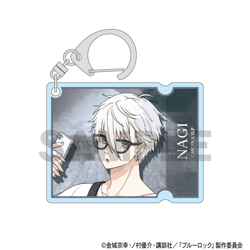 (1BOX=12)(Goods - Keychain) Blue Lock Trading Acrylic Keychain Holiday Glasses Nuance Color