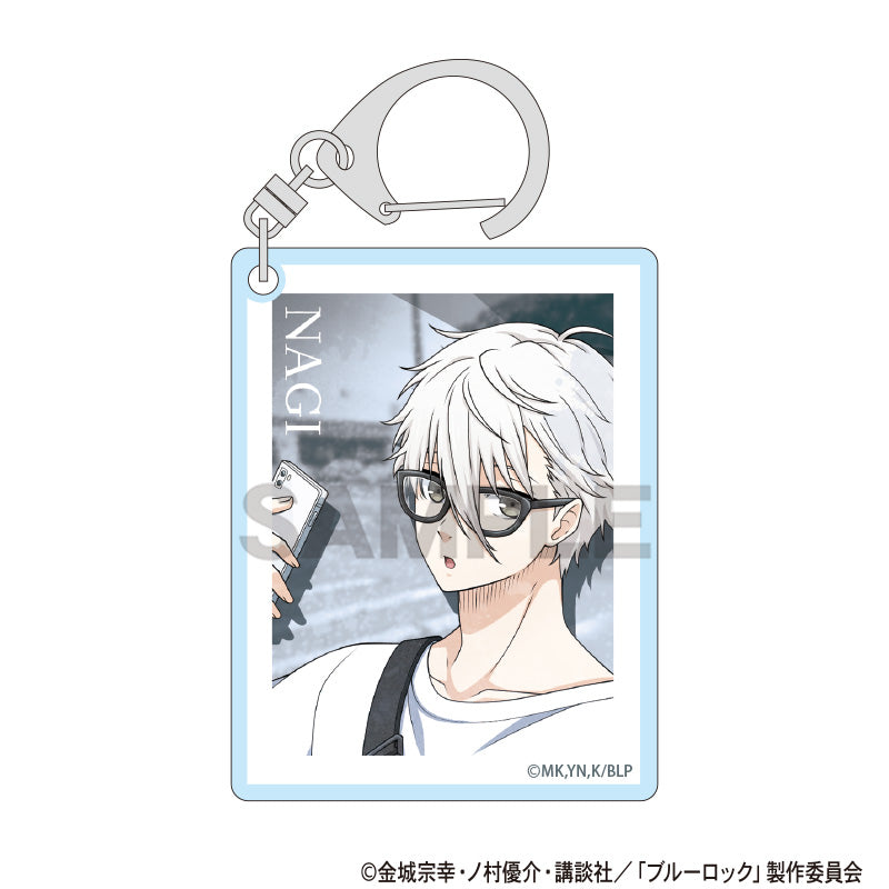 (1BOX=12)(Goods - Keychain) Blue Lock Trading Acrylic Keychain Holiday Glasses Nuance Color
