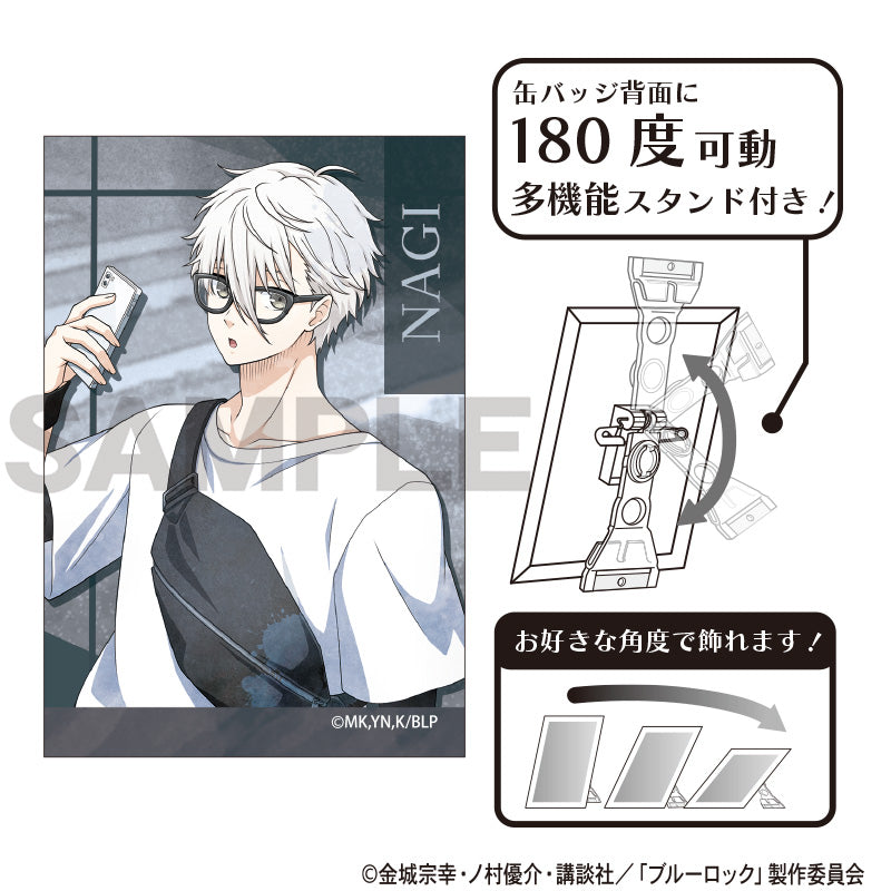 (Goods - Badge) Blue Lock Art Button Badge Seishiro Nagi Holiday Glasses Nuance Color