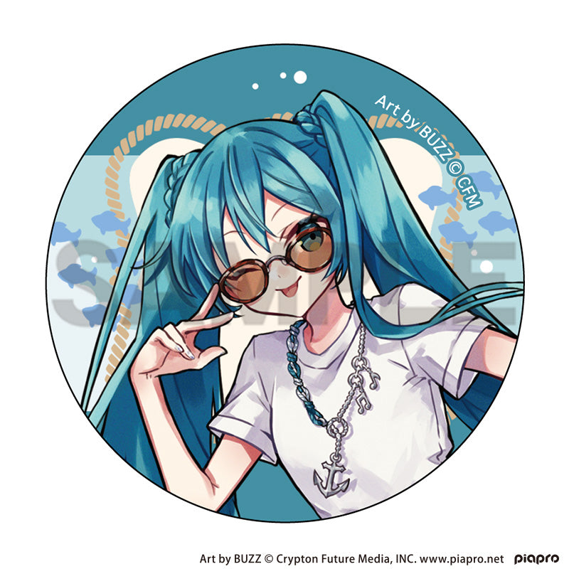 (1BOX=7)(Goods - Badge) Hatsune Miku Trading Glitter Button Badge Retoro☆Kobe 2025