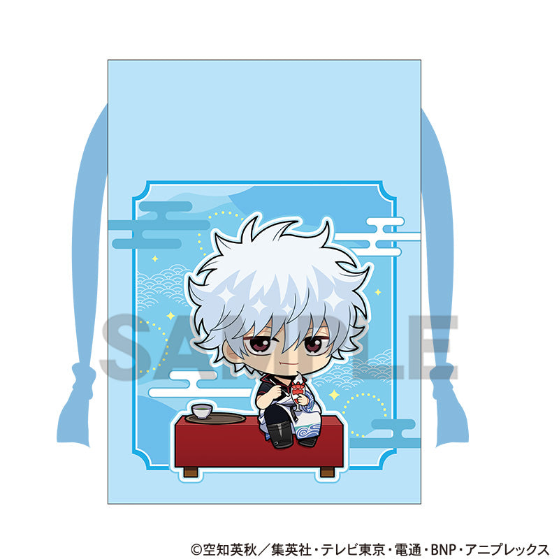 (Goods - Drawstring Pouch) Gintama Drawstring Pouch Gintoki Sakata Break Time Chibi