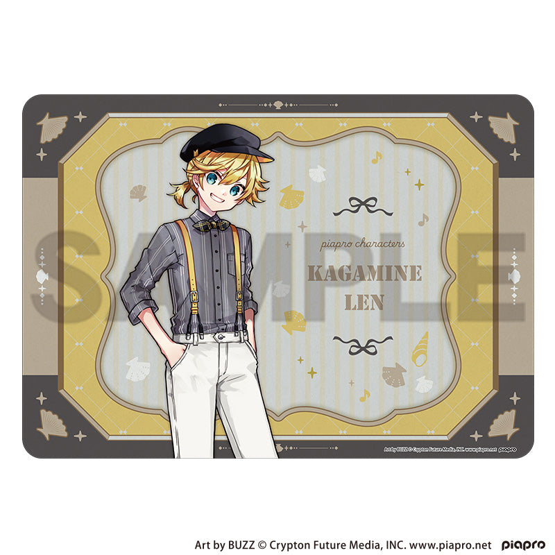 (Goods - Mat) Hatsune Miku Rubber Mat Kagamine Len Retoro☆Kobe 2025