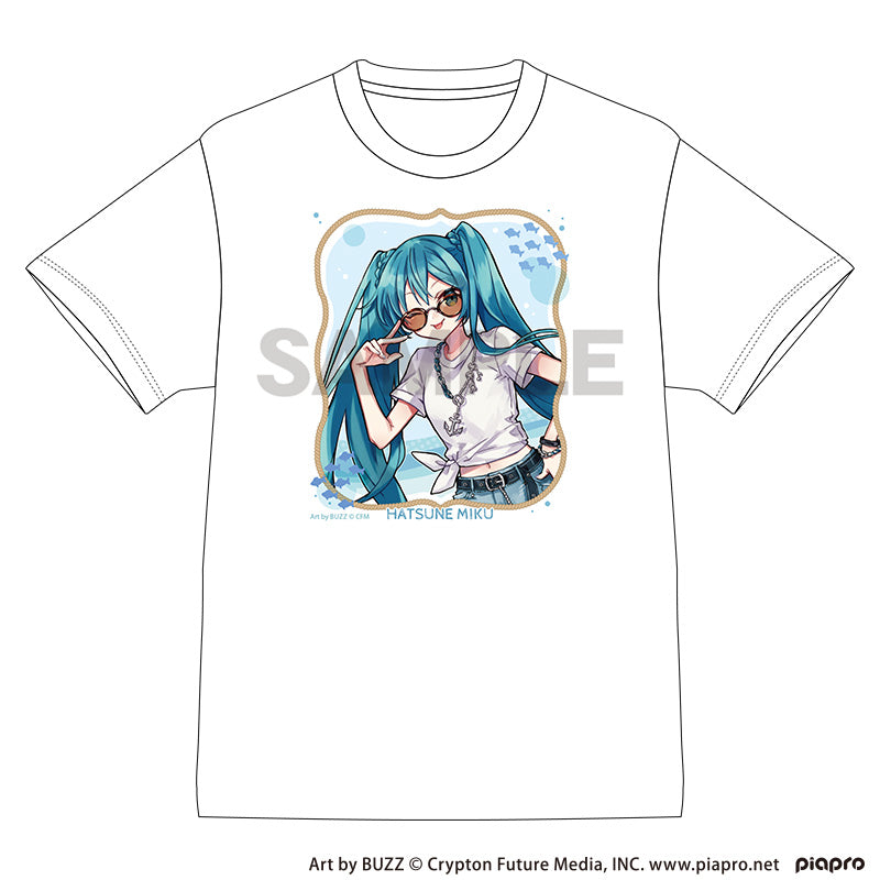 (Goods - Shirt) Hatsune Miku T-shirt Hatsune Miku Marine☆Kobe 2025