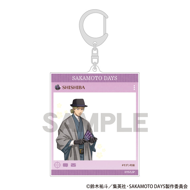 (Goods - Keychain) SAKAMOTO DAYS Social Media Style Acrylic Keychain Shishiba Modern Japanese Clothing