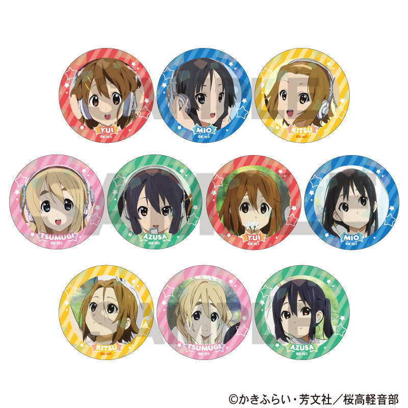 (1BOX=10)(Goods - Badge) K-ON! Trading Holographic Button Badge