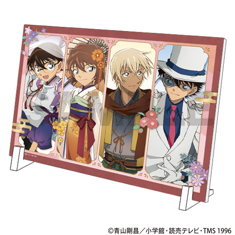 (Goods - Ornament) Detective Conan Acrylic Panel Autumn Flowers Japanese Clothing