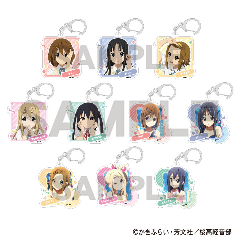 (1BOX=10)(Goods - Keychain) K-ON! Trading Acrylic Keychain