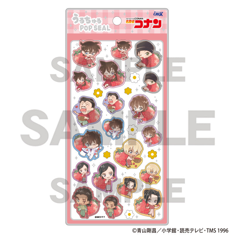 (Goods - Sticker) Detective Conan Uruchuru POP SEAL Charapeko Strawberry Picking