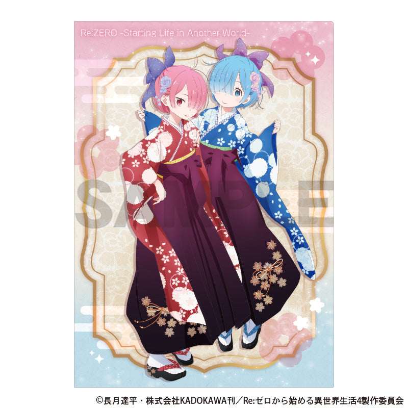 (Goods - Clear File) Re:Zero − Starting Life in Another World Single Clear File Retromodern