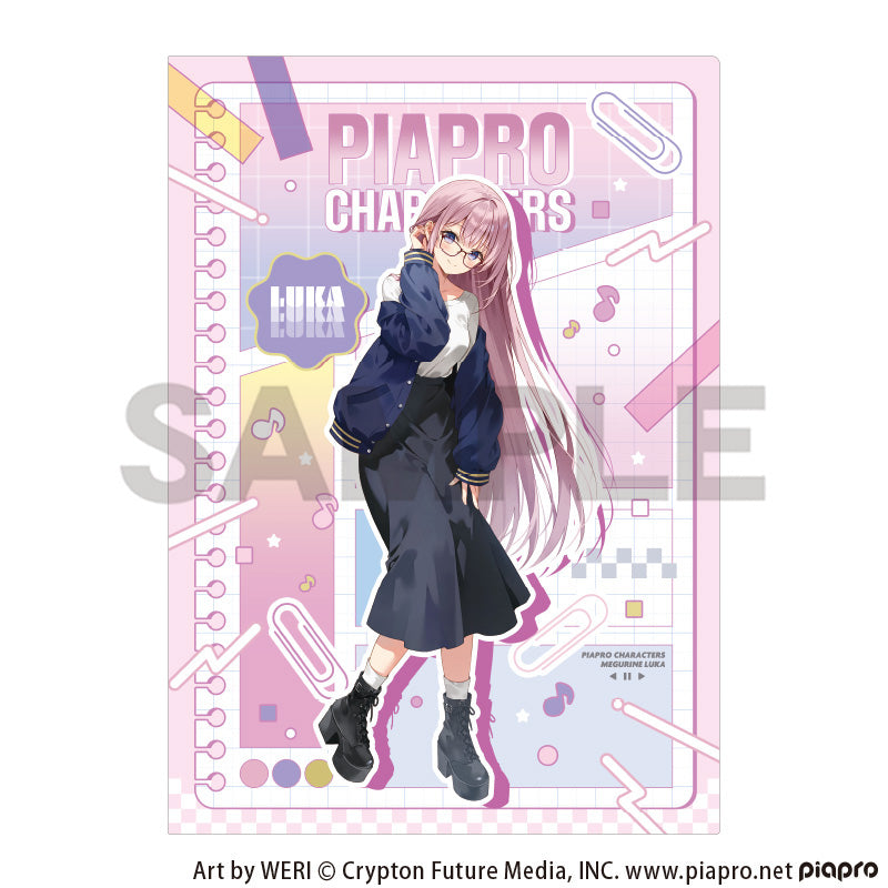 (Goods - Clear File) Hatsune Miku Single Clear File Megurine Luka Glasses Style