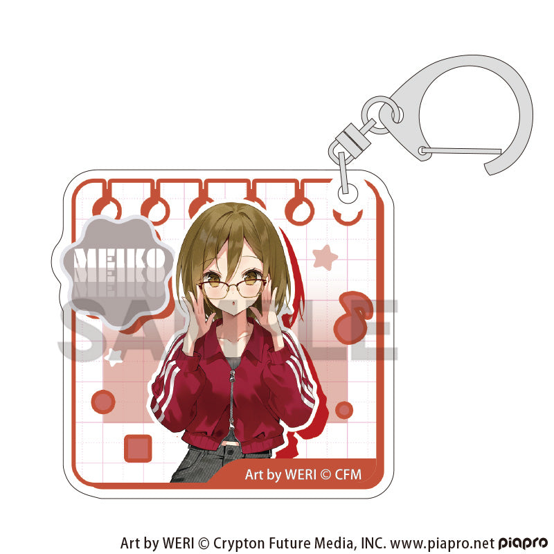 (1BOX=12)(Goods - Keychain) Hatsune Miku Trading Acrylic Keychain Glasses Style