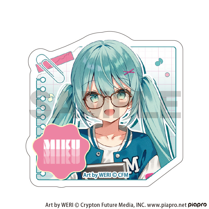 (Goods - Clip) Hatsune Miku Acrylic Hair Clip Hatsune Miku Glasses Style