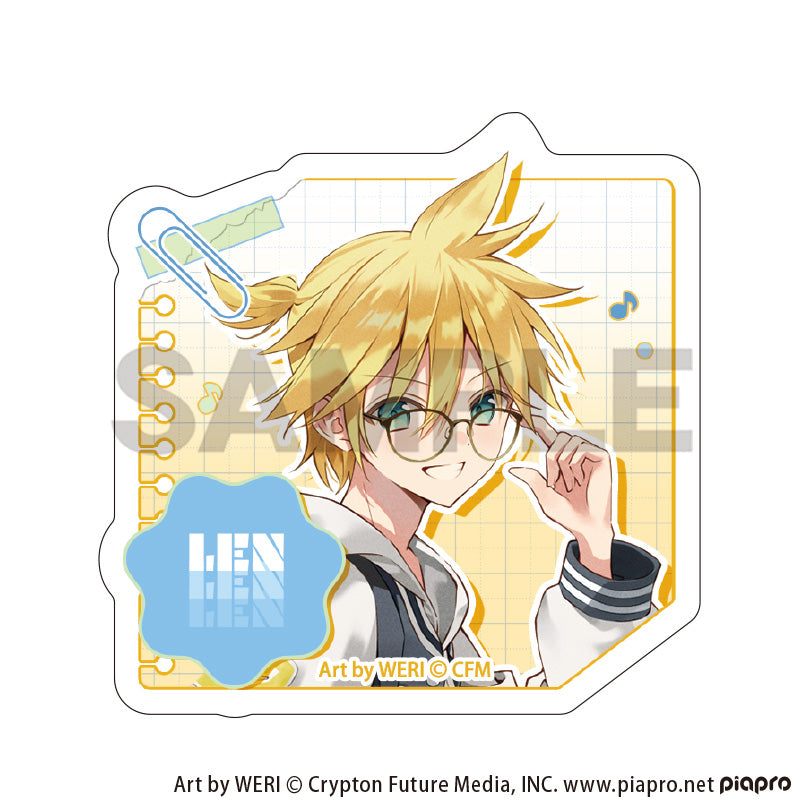 (Goods - Clip) Hatsune Miku Acrylic Hair Clip Kagamine Len Glasses Style