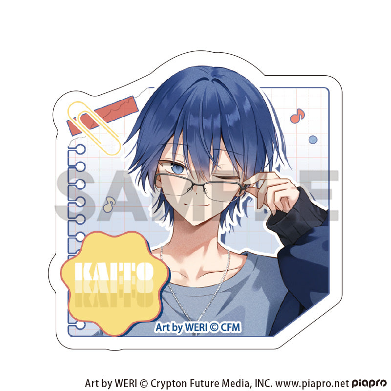 (Goods - Clip) Hatsune Miku Acrylic Hair Clip KAITO Glasses Style