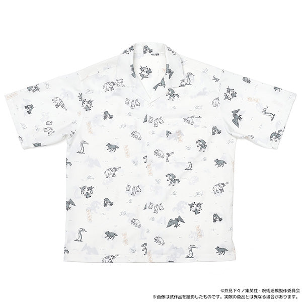 (Goods - Shirt) Jujutsu Kaisen Season 2 Open Collar T-Shirt Fushiguro's Shikigami (White)