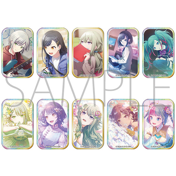 (1BOX=10)(Goods - Badge) HATSUNE MIKU: COLORFUL STAGE! Square Badge Collection Vol. 33 A