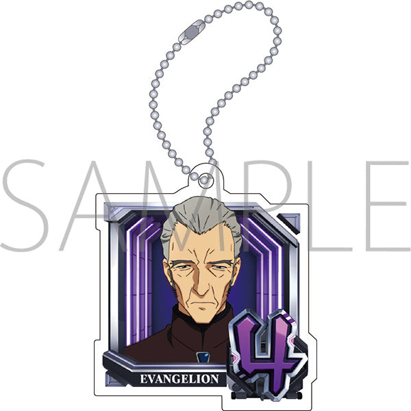 (Goods - Key Chain) Evangelion Acrylic Key Chain Normal Pattern (4. Kozo Fuyutsuki), Pachinko Shin Evangelion