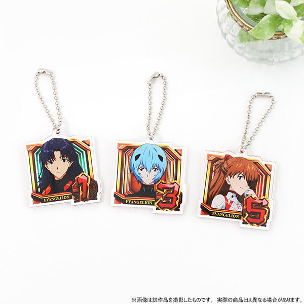 (Goods - Key Chain) Evangelion Acrylic Key Chain Set of 3 Normal Pattern (Misato,Rei,Asuka), Pachinko Shin Evangelion