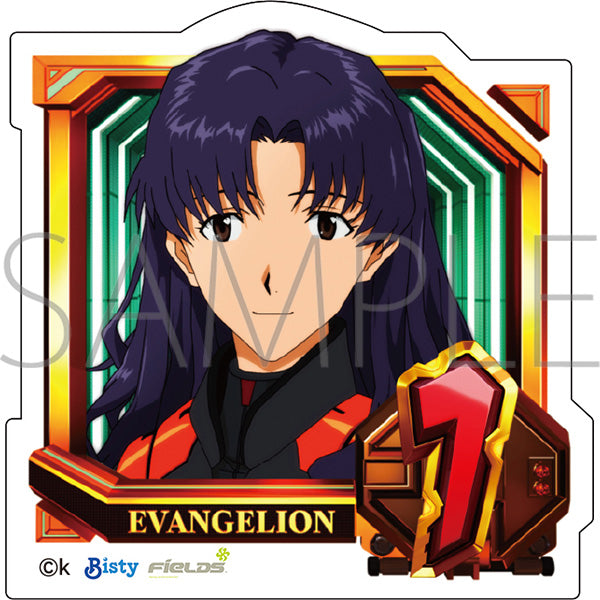 (Goods - Sticker) Evangelion Die-cut Sticker Normal Pattern (1. Misato Katsuragi), Pachinko Shin Evangelion