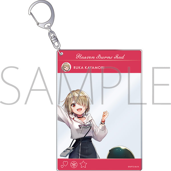 (Goods - Key Chain) Heaven Burns Red Social Media Style Acrylic Key Chain Ruka Kayamori