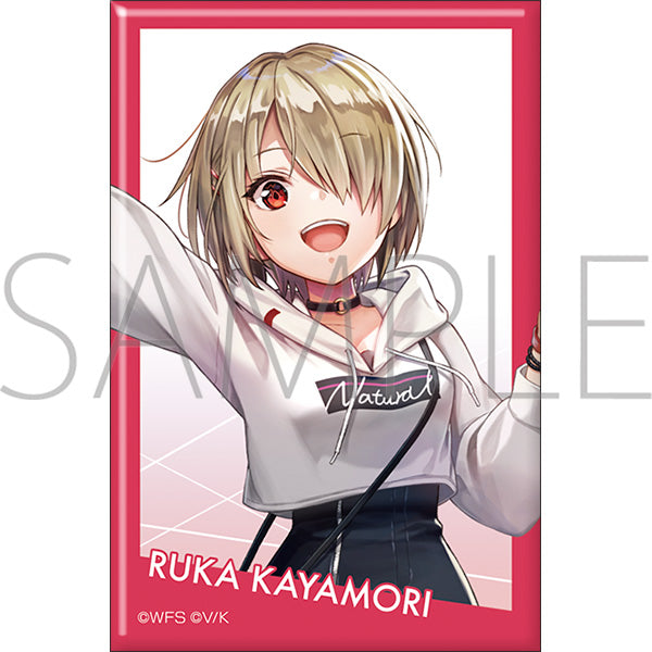 (Goods - Badge) Heaven Burns Red Square Button Badge Ruka Kayamori