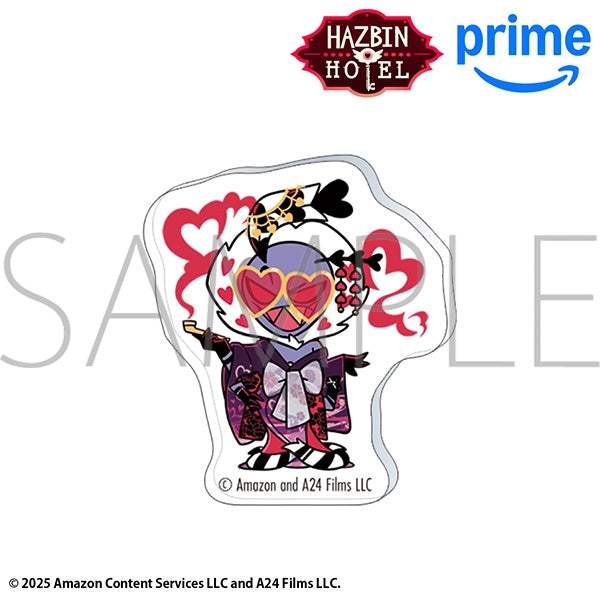 (Goods - Pin Badge) Hazbin Hotel Acrylic Pin - Valentino (Kimono) Chibi