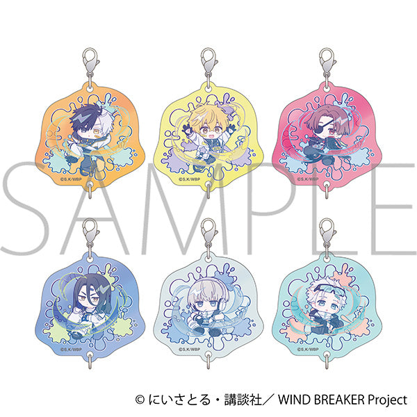 (1BOX=6)(Goods - Charm) WIND BREAKER Connectable Iridescent Charm Collection Pastel Pop