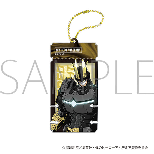 (Goods - Keychain) My Hero Academia Acrylic Code Holder Armored All Might