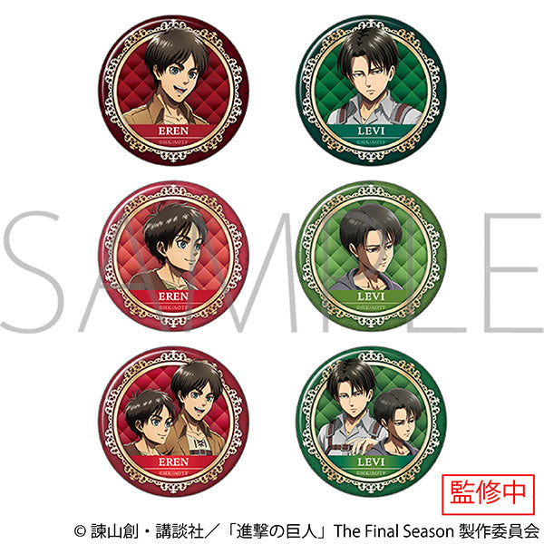 [※Blind](1BOX=6)(Goods - Badge) Attack on Titan Holographic Chara Badge Collection