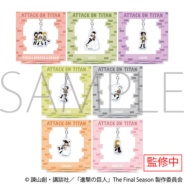 [※Blind](1BOX=7)(Goods - Acrylic Stand) Attack on Titan Yuru Palette Yurayura Acrylic Stand Collection