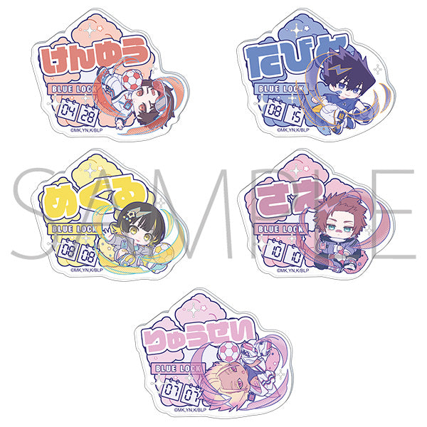 [※Blind](1BOX=5)(Goods - Badge) Blue Lock Season 2 Onamae Badge Collection Pastel Pop Vol.2