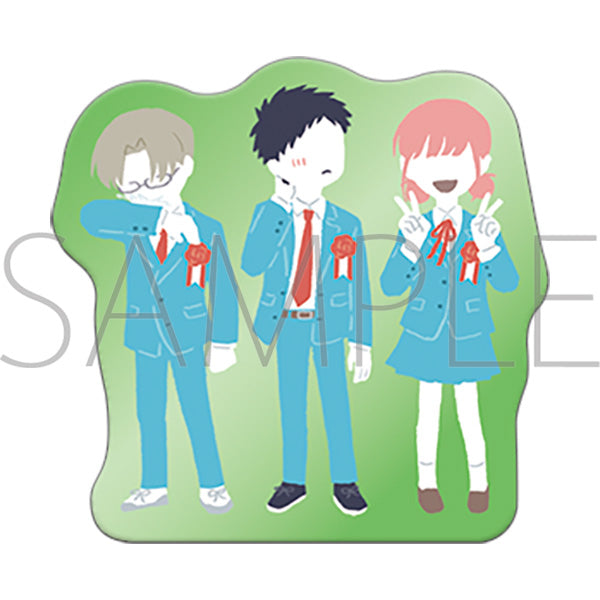 (Goods - Pin Badge) Blue Box Pins Taiki Inomata & Hina Chono & Kyo Kasahara Yuru Palette